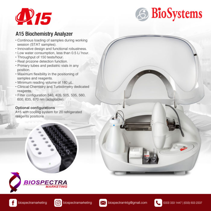 BIOSYSTEMS A15 Biochemistry Analyzer