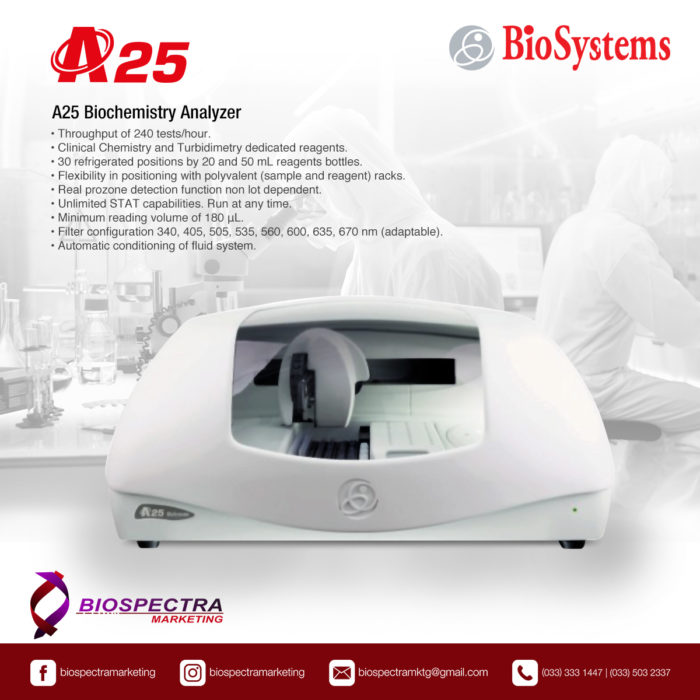 BIOSYSTEMS A25 Biochemistry Analyzer