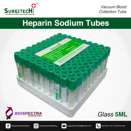 SURGITECH® Heparin Sodium Tubes 5 ml