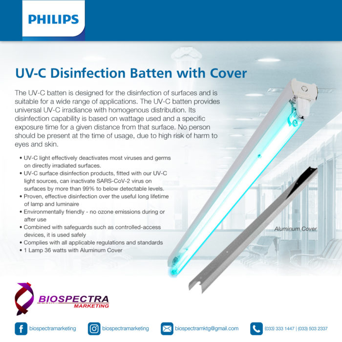 PHILIPS UV-C Disinfection Batten with Aluminum Cover
