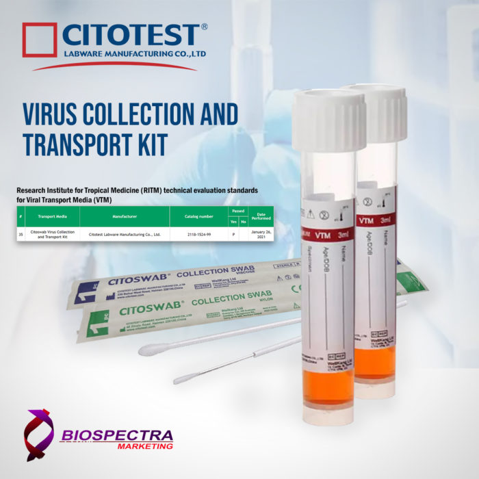 CITOSWAB Virus Collection and Transport Kit
