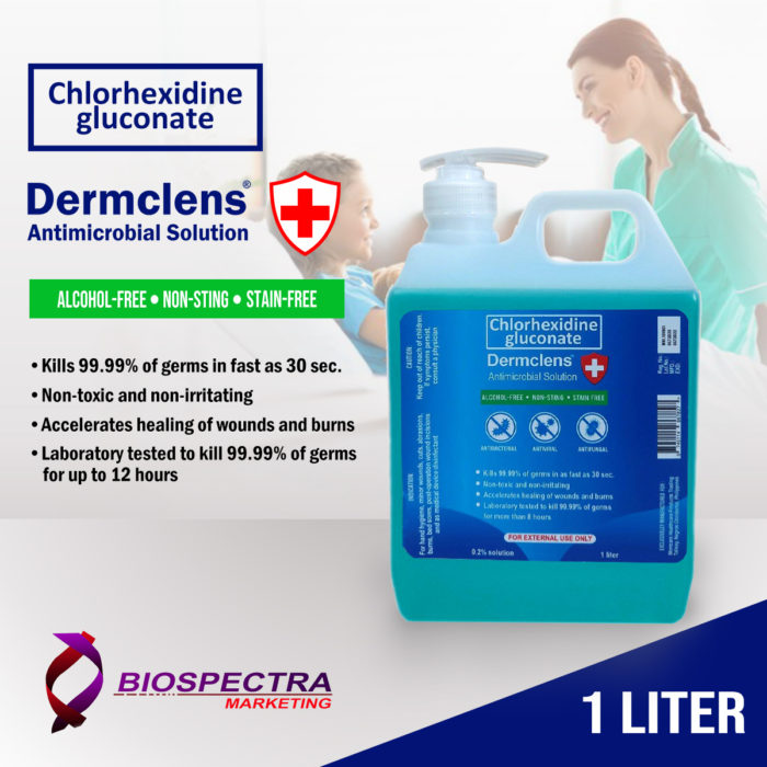 DERMCLENS Antimicrobial Wound Solution 1 Liter