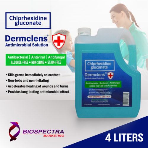 DERMCLENS Antimicrobial Wound Solution 4 Liters