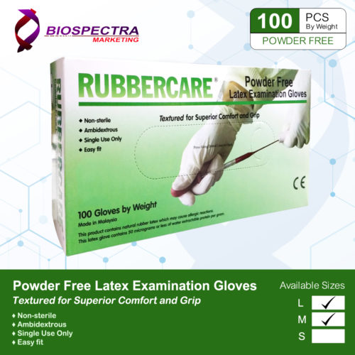 RUBBERCARE Latex Examination Gloves