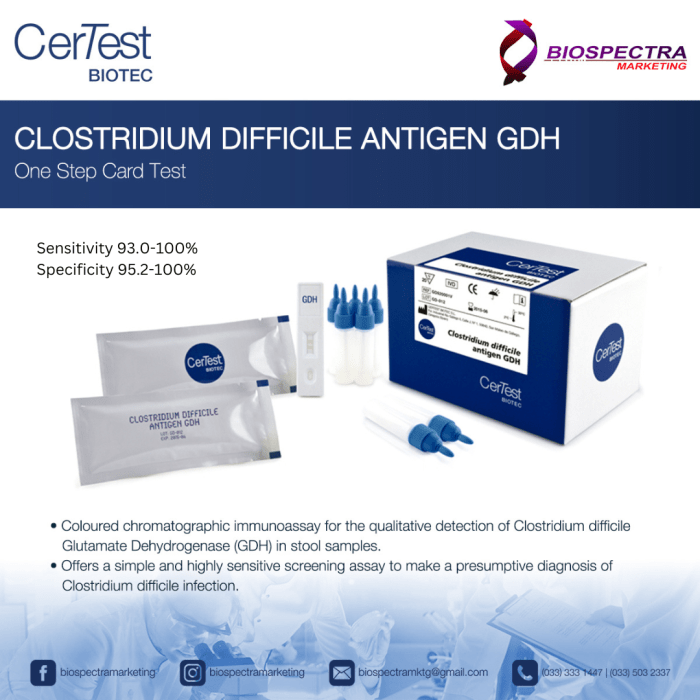 CerTest Clostridium difficile antigen GDH