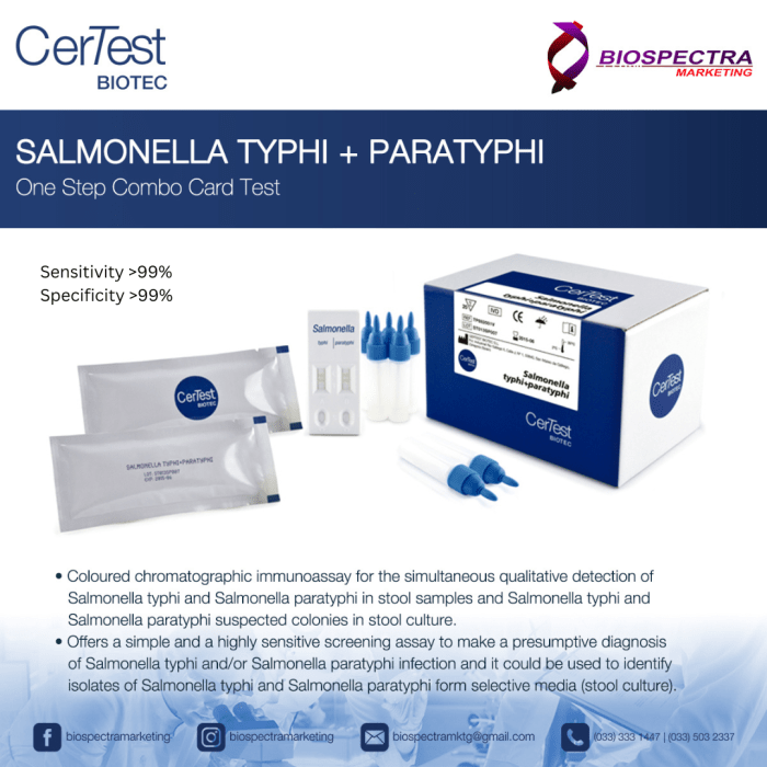 CerTest Salmonella typhi + paratyphi
